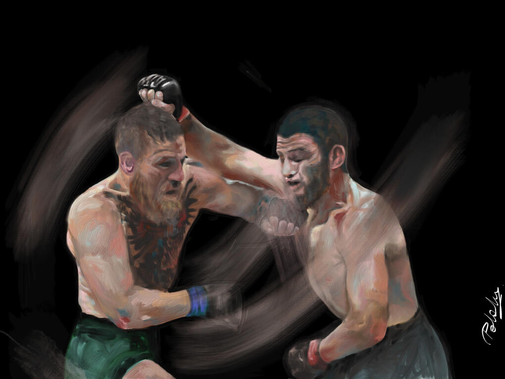 “UFC Khabib vs. McGregor” by Violet P Jones